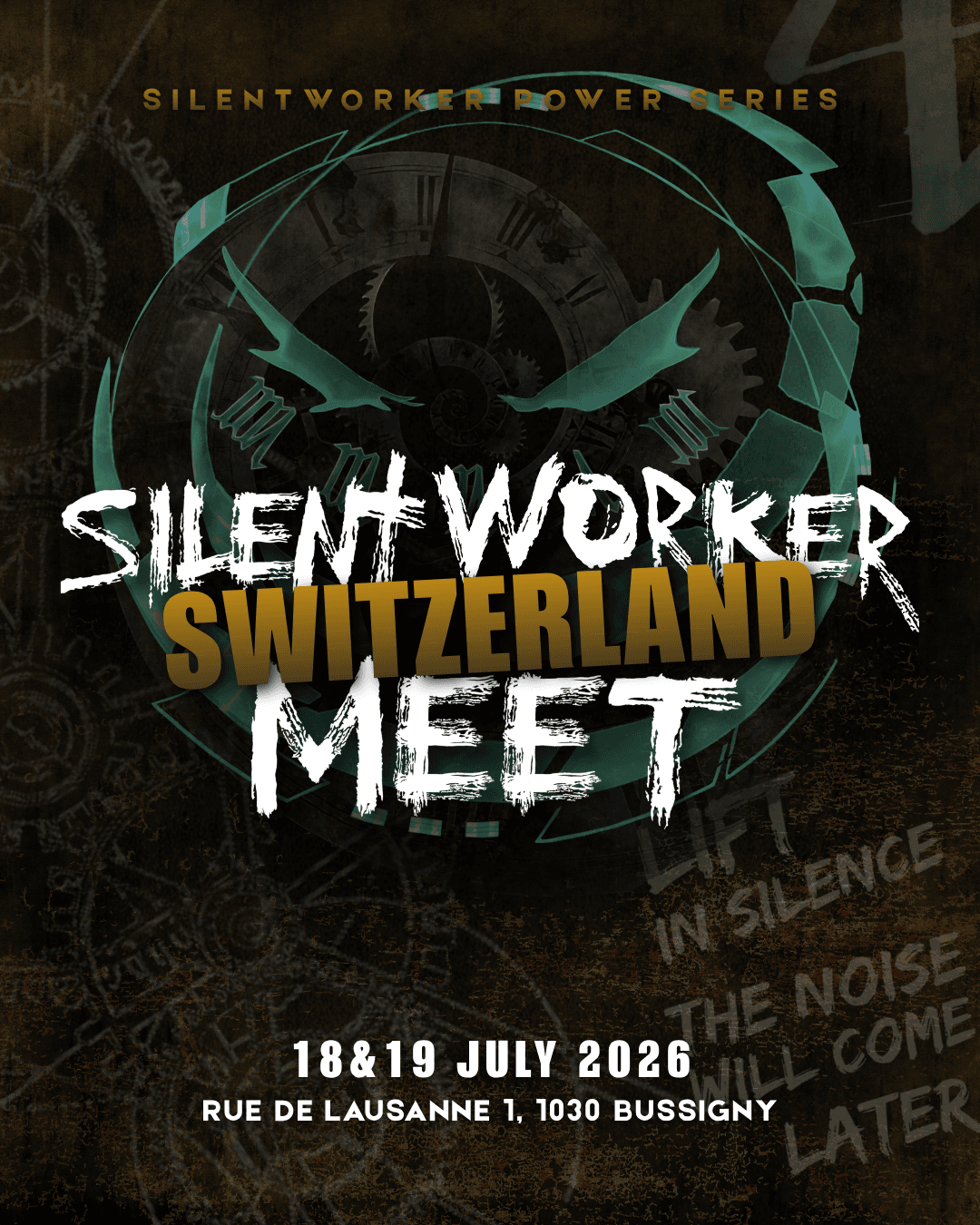 Affiche officielle SilentWorker Switzerland Meet 2026