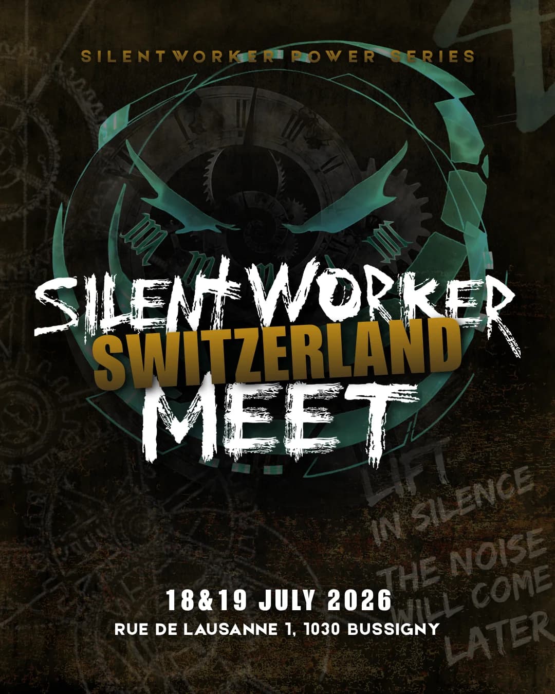 Affiche officielle SilentWorker Switzerland Meet 2026